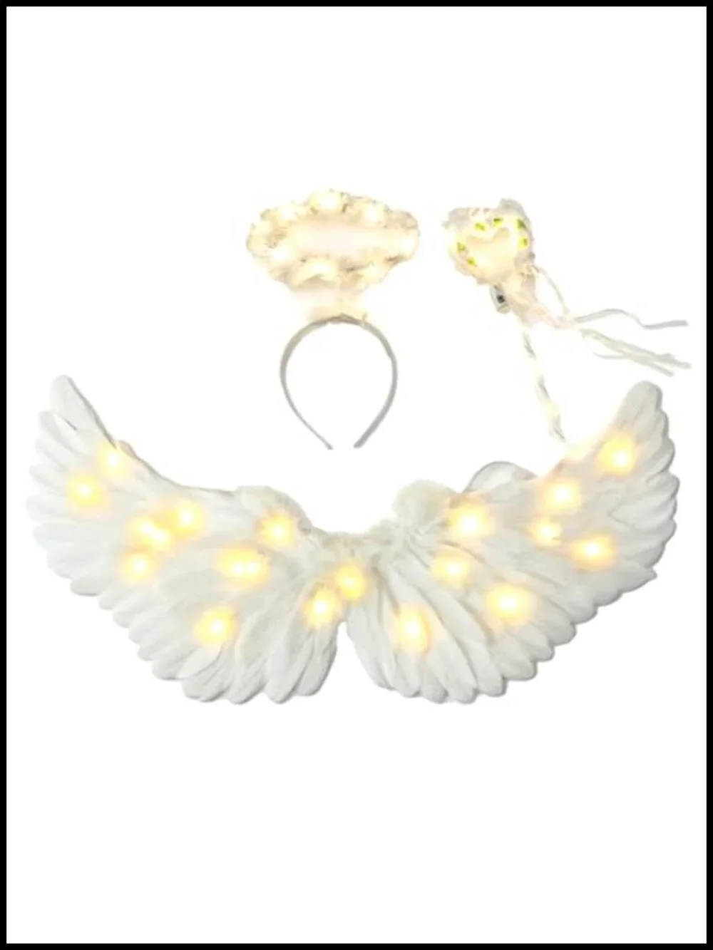 31.5in Light Up Angel Wings Costume for Kids Girls Halloween Christmas